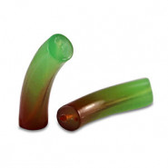 Acryl Perle Tube 33x8mm Green